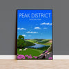 Travel Poster of Peak District, Travel Print of Peak District, England, UK, Travel Poster, Peak District Print NQ Media Designs
