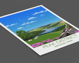 Peak District Travel Print, Travel Poster of Peak District, National Park, England ,Travel Poster, Peak District Print NQ Media Designs