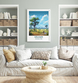 Kruger Poster, Travel Print of Kruger National Park, South Africa, Travel Gift NQ Media Designs