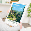 Cotswolds Travel Print, Travel Poster of Cotswolds, England, Cotswolds Art, Cotswolds Gift, Wall Art Print