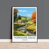 Yorkshire Dales Travel Print, Travel Poster of Yorkshire Dales,England, Yorkshire Dales Art, Yorkshire Dales Gift, Wall Art Print NQ Media Designs
