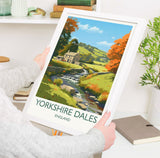 Yorkshire Dales Travel Print, Travel Poster of Yorkshire Dales,England, Yorkshire Dales Art, Yorkshire Dales Gift, Wall Art Print NQ Media Designs