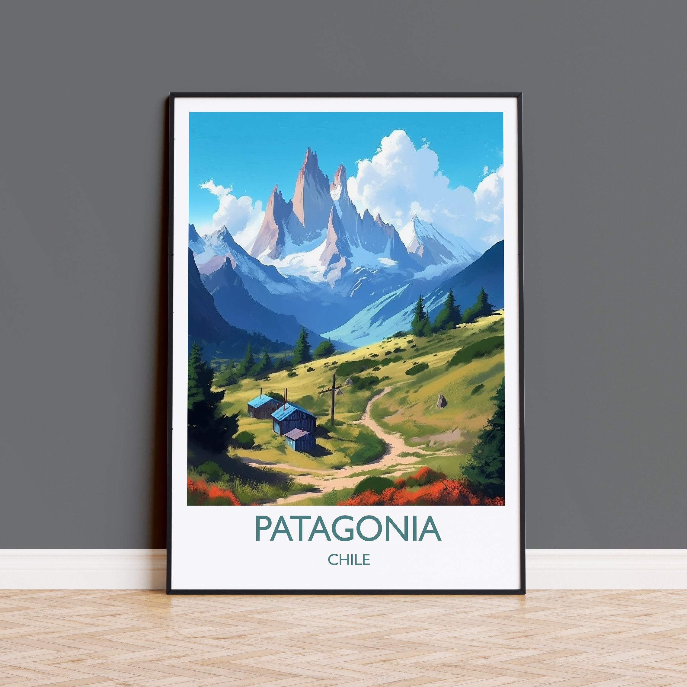 Patagonia Poster, Travel Print of Patagonia, Chile, South America, Travel Gift NQ Media Designs