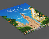 Seville Travel Poster, Travel Print of Seville, Seville Poster, Seville, Spain Travel Poster NQ Media Designs