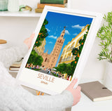 Seville Travel Print, Travel Poster of Seville, Seville Poster, Spain, Spain Poster NQ Media Designs
