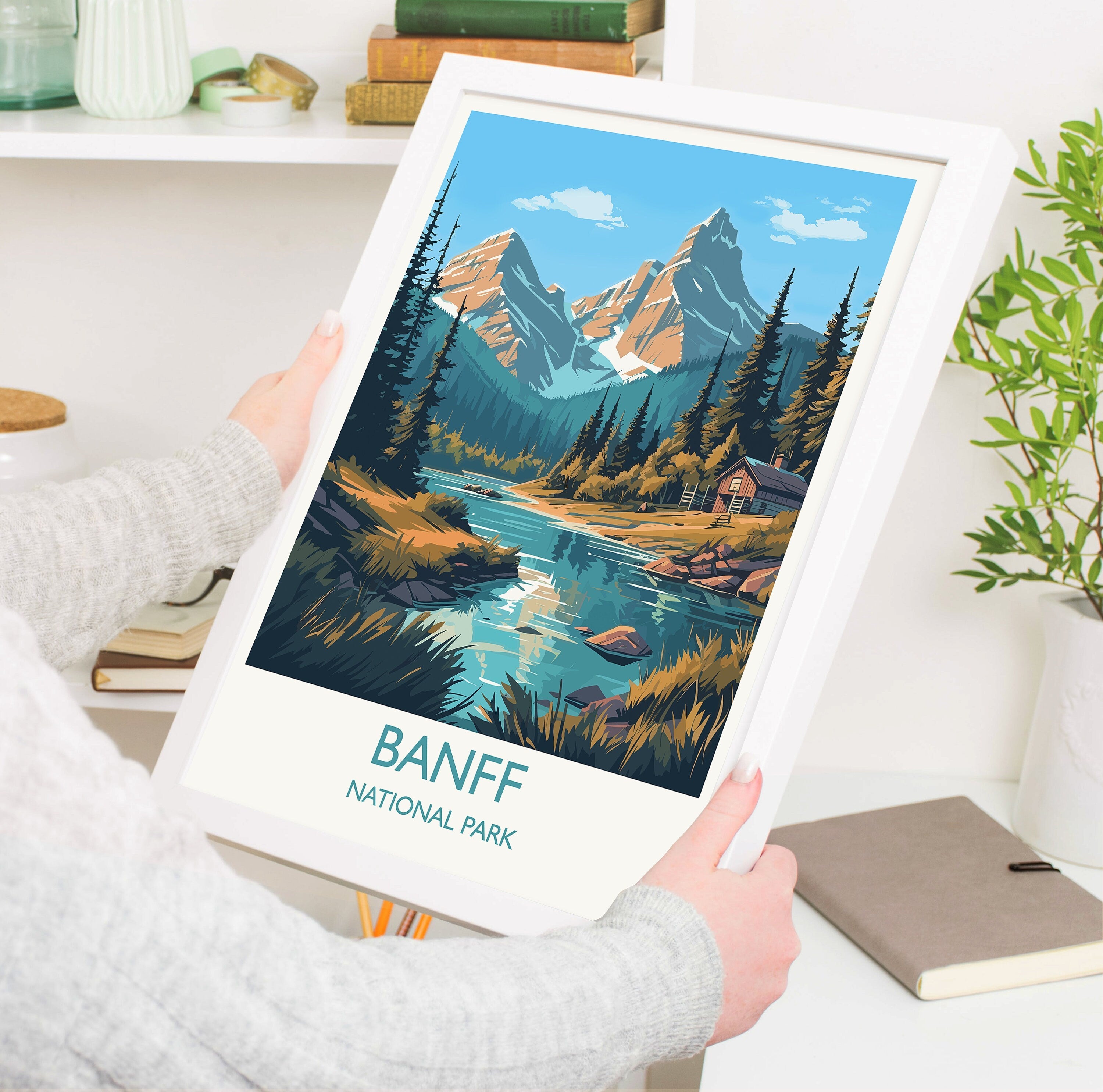 Banff Poster, Travel Print of Banff National Park, Canada, Travel Gift NQ Media Designs