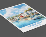 Padstow Travel Poster, Travel Print of Padstow, Cornwall, England, Cornwall Art, Padstow Gift, Wall Art Print NQ Media Designs