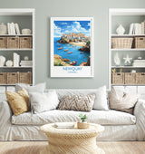 Newquay Travel Poster, Travel Print of Newquay, Cornwall, England, Cornwall Art, Newquay Gift, Wall Art Print NQ Media Designs