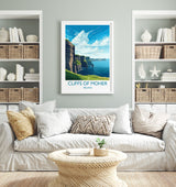Cliffs of Moher Poster, Travel Print of Cliffs of Moher, Ireland, Travel Gift NQ Media Designs