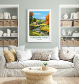 Yorkshire Dales Travel Print, Travel Poster of Yorkshire Dales,England, Yorkshire Dales Art, Yorkshire Dales Gift, Wall Art Print NQ Media Designs