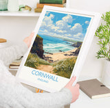 Cornwall Travel Poster, Travel Print of Cornwall, England, Cornwall Art, Cornwall Gift, Wall Art Print NQ Media Designs