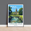 Yorkshire Dales Travel Poster, Travel Print of Yorkshire Dales,England, Yorkshire Dales Art, Yorkshire Dales Gift, Wall Art Print NQ Media Designs