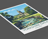 Yorkshire Dales Travel Poster, Travel Print of Yorkshire Dales,England, Yorkshire Dales Art, Yorkshire Dales Gift, Wall Art Print NQ Media Designs