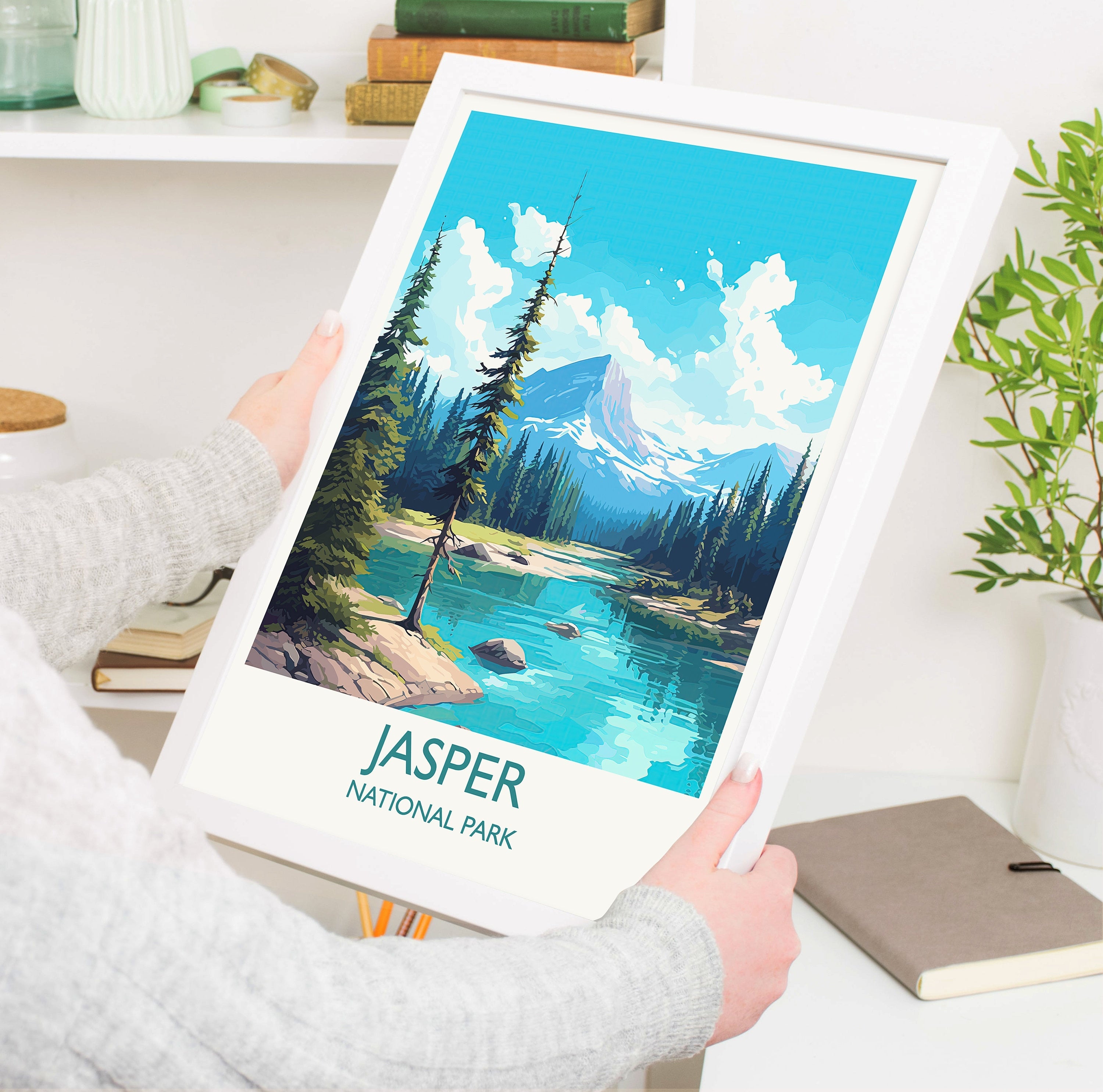 Jasper National Park Poster, Travel Print of Jasper National Park, National Park, Canada, Travel Gift NQ Media Designs