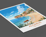 Algarve Travel Print, Travel Poster of Algarve, Portugal, Algarve Art, Algarve Gift, Wall Art Print NQ Media Designs
