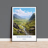 Snowdonia Travel Poster, Snowdonia Travel Print, Wales, Welsh Art, Snowdonia Gift, Wall Art Print NQ Media Designs