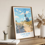 Cape Cod Poster, Travel Print of Cape Cod, Massachusetts, USA, Travel Gift NQ Media Designs