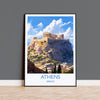 Athens Travel Print, Travel Poster of Athens, Greece, Athens Art, Greece Gift, Wall Art Print