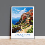 Cinque Terre Travel Print, Travel Poster of Cinque Terre, Italy, Cinque Terre Art, Cinque Terre Gift, Wall Art Print NQ Media Designs