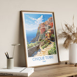 Cinque Terre Travel Print, Travel Poster of Cinque Terre, Italy, Cinque Terre Art, Cinque Terre Gift, Wall Art Print NQ Media Designs