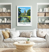 Yorkshire Dales Travel Poster, Travel Print of Yorkshire Dales,England, Yorkshire Dales Art, Yorkshire Dales Gift, Wall Art Print NQ Media Designs