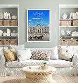 Vienna Travel Poster, Vienna Travel Print, Hofburg Poster, Austria Wall Art Print, Travel Gift, Vienna Gift NQ Media Designs