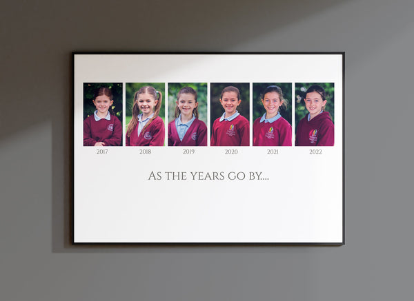 School Leavers Collage Print, Early Years Personalised photo collage, Family print, Photo collage gift, Family gift, Mothers Day Gift