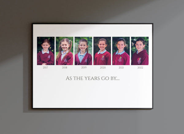 School Leavers Collage Print, Personalised photo collage, Family print, Photo collage gift, Family gift, Mothers Day Gift