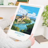 Avignon Travel Poster, Travel Print of Avignon, France, Provence Art, Avignon Gift, Wall Art Print NQ Media Designs
