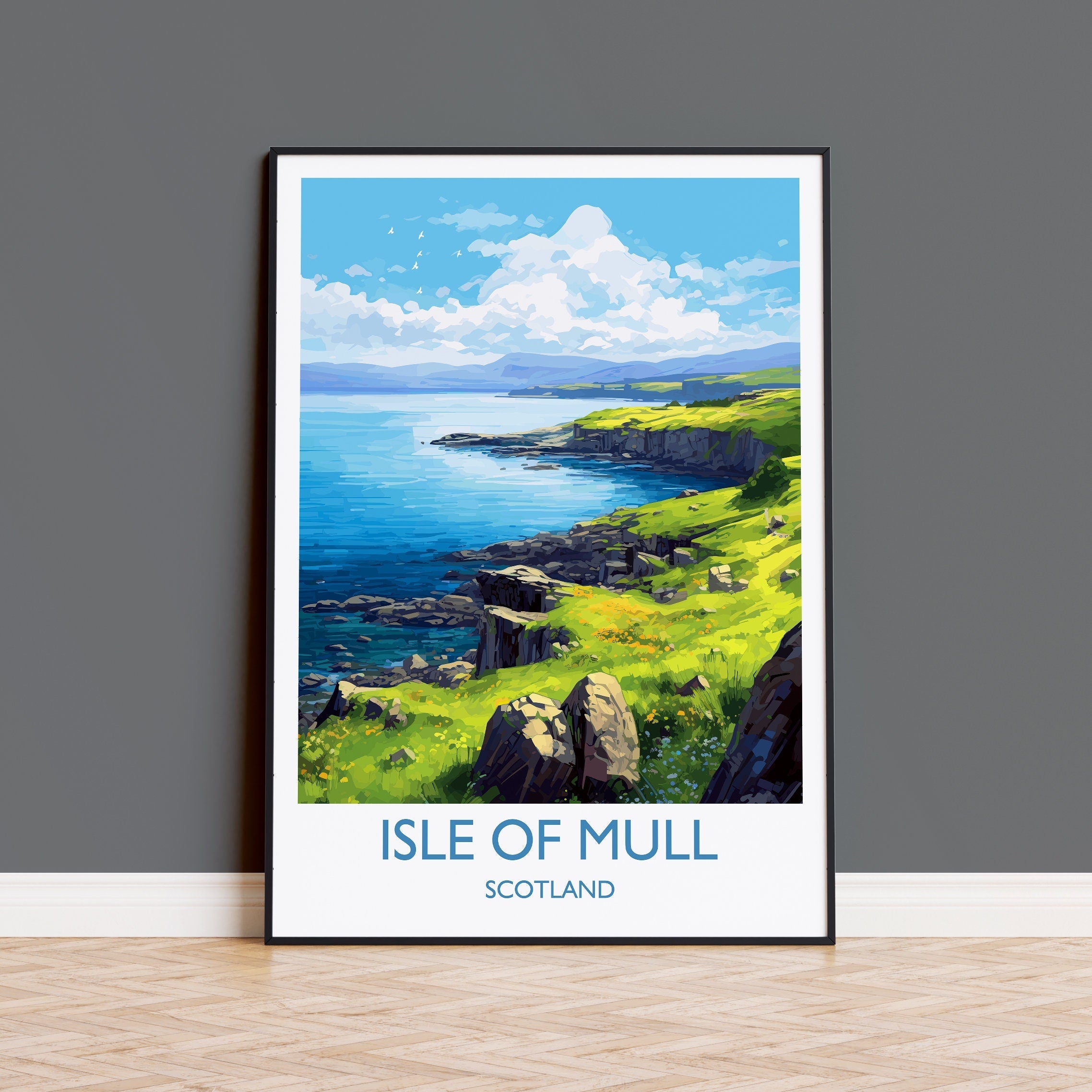 Isle of Mull Poster, Travel Print of Isle of Mull, Scotland, UK, Travel Gift NQ Media Designs