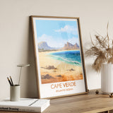 Cape Verde Travel Print, Travel Poster of Cape Verde, Africa, Cape Verde Art, Cape Verde Gift, Wall Art Print NQ Media Designs