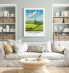 Glastonbury Travel Print, Travel Poster of Glastonbury, Somerset, England, Glastonbury Art, Somerset Gift, Wall Art Print