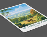 Richmond Park Travel Print, Travel Poster of Richmond Park, Surrey, London,England, London Art, London Gift, Wall Art Print NQ Media Designs