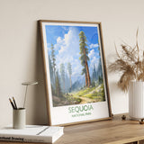 Sequoia Poster, Travel Print of Sequoia National Park, California, USA, Sequoia Travel Gift NQ Media Designs