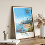 Sri Lanka Travel Print, Travel Poster of Sri Lanka, Indian Ocean, Sri Lanka Gift, Wall Art Print NQ Media Designs