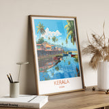 Kerala Travel Print, Travel Poster of Kerala, India, Kerala Art, Kerala Gift, Wall Art Print NQ Media Designs