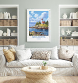 Nova Scotia Print, Travel Poster of Nova Scotia, Nova Scotia Gift, Canada, Travel Gift NQ Media Designs