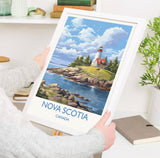 Nova Scotia Print, Travel Poster of Nova Scotia, Nova Scotia Gift, Canada, Travel Gift NQ Media Designs