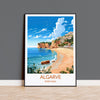 Algarve Travel Print, Travel Poster of Algarve, Portugal, Algarve Art, Algarve Gift, Wall Art Print NQ Media Designs