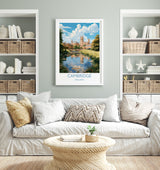 Cambridge Travel Print, Travel Poster of Cambridge, Cambridgeshire, England, Cambridge Art, UK Gift, Wall Art Print NQ Media Designs