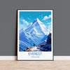 Everest Travel Poster, Travel Print of Everest, Everest Gift, Himalayas Art, Mount Everest Gift, Wall Art Print NQ Media Designs