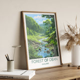 Forest of Dean Travel Print, Travel Poster of Forest of Dean, England, Forest of Dean Art, Forest of Dean Gift, Wall Art Print NQ Media Designs