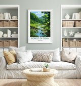 Forest of Dean Travel Print, Travel Poster of Forest of Dean, England, Forest of Dean Art, Forest of Dean Gift, Wall Art Print NQ Media Designs