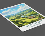 Wye Valley Travel Print, Travel Poster of Wye Valley, UK, Wye Valley Art, Wye Valley Gift, Wall Art Print NQ Media Designs