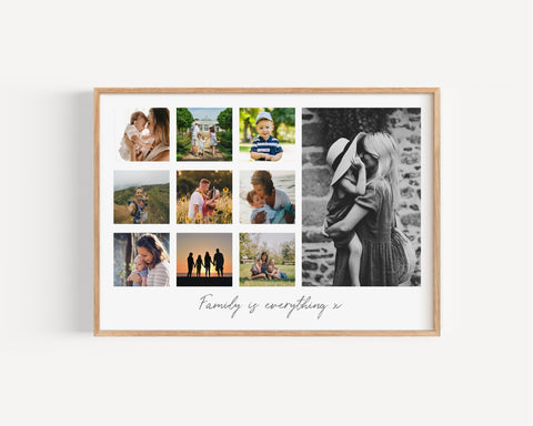 Personalised Printed Photo Collage | Photo Print | Family Portrait | Family Photo | Custom Gift | Gift Ideas for Him or Her