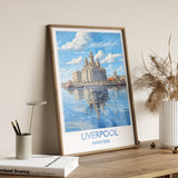 Liverpool Travel Print, Travel Poster of Liverpool, Merseyside, England, North West Coast Art, Liverpool Gift, Wall Art Print NQ Media Designs