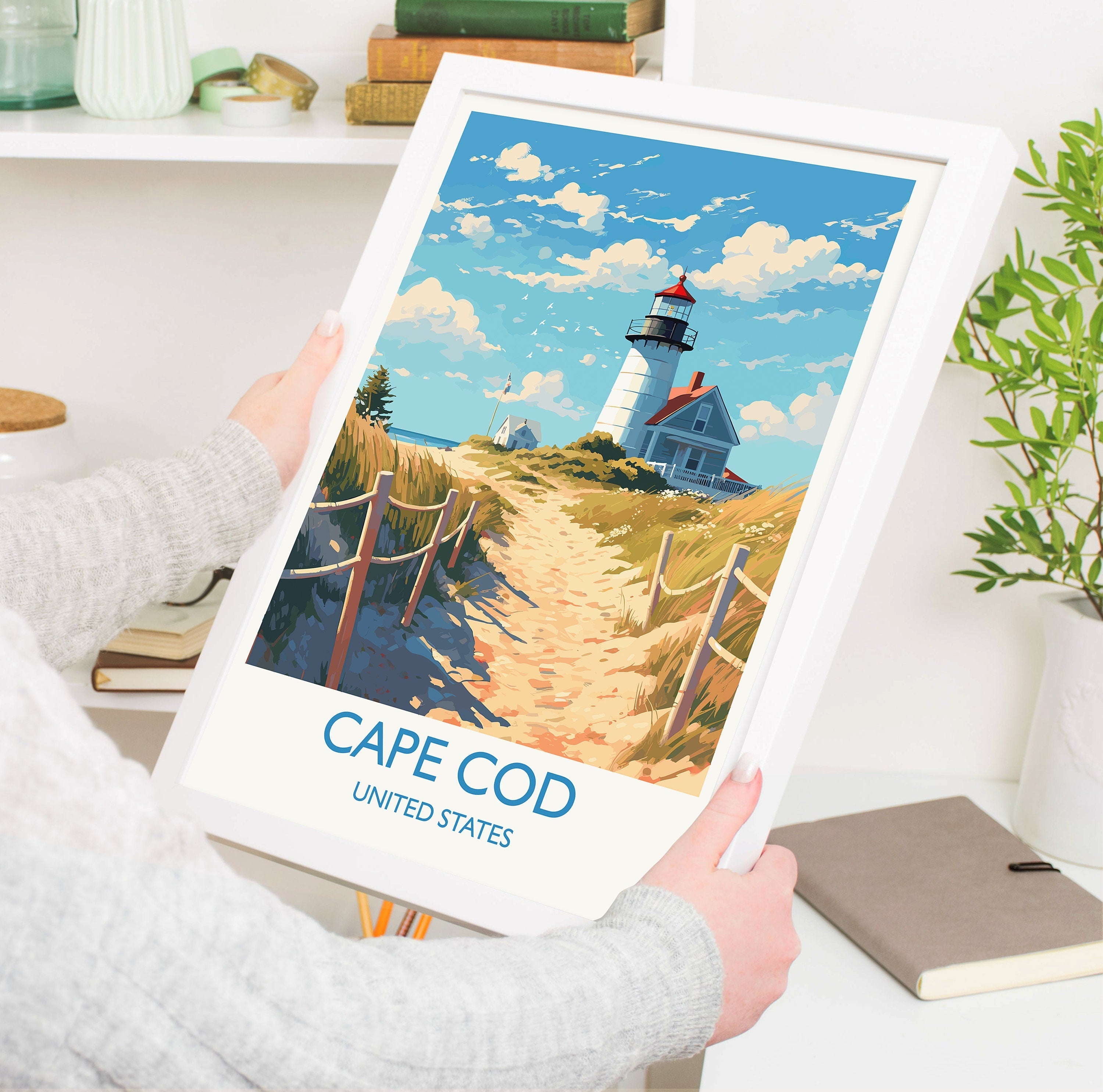 Cape Cod Poster, Travel Print of Cape Cod, Massachusetts, USA, Travel Gift NQ Media Designs