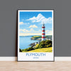 Plymouth Travel Poster, Travel Print of Plymouth, Devon, England, Devon Coast Art, Devon Gift, Wall Art Print NQ Media Designs