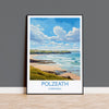 Polzeath Travel Poster, Travel Print of Polzeath, England, Cornwall Art, Cornwall Gift, Wall Art Print NQ Media Designs