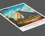 Chichen Itza Poster, Travel Print of Chichen Itza, Mexico, Chichen Itza gift, Travel Gift NQ Media Designs
